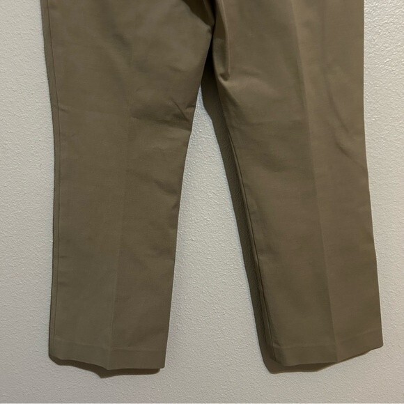 Theory Khaki Green Double Stretch cropped trouser pants women’s size XS 2 - Picture 9 of 14
